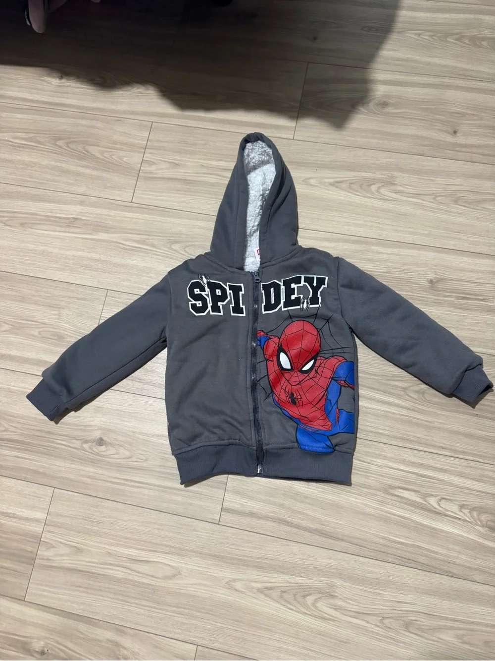 Marvel Gray Spider-Man Hooded Zip-Up Sweatshirt